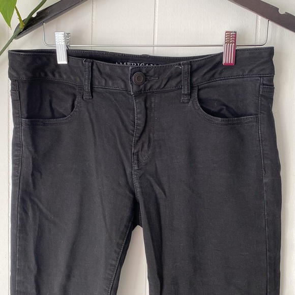 American Eagle High Waisted Black Jeggings Super Stretch | Size 10 - Picture 3 of 6